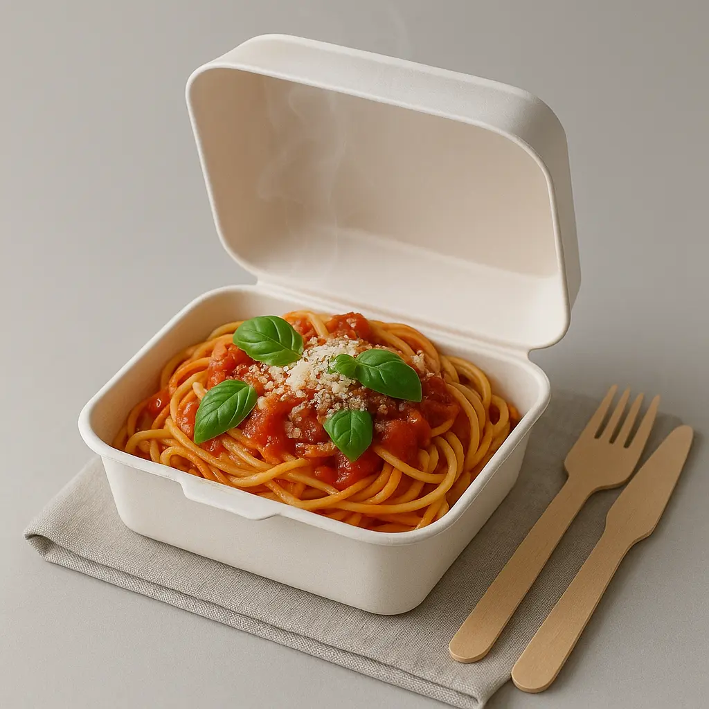 Takeaway pasta meal